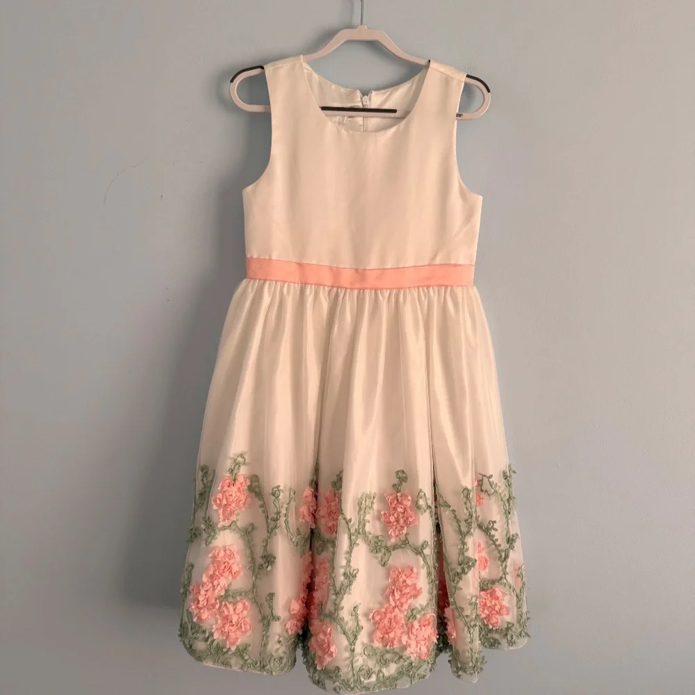 American Princess Girl‎ 2-pcs Embroidered Dress & Cardigan Holiday Size 8